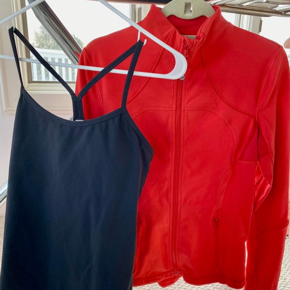 Lululemon Define Jacket and Power Y Tank Bundle Set (Size 8)